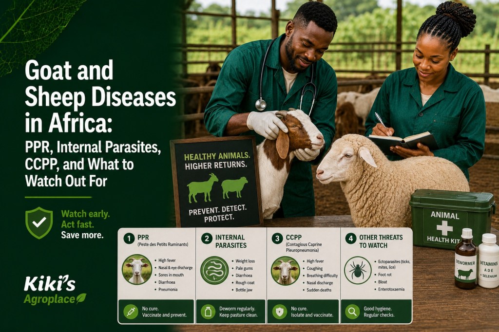 Goat and sheep flock health check for FAMACHA scoring, PPR vaccination, and internal parasite prevention