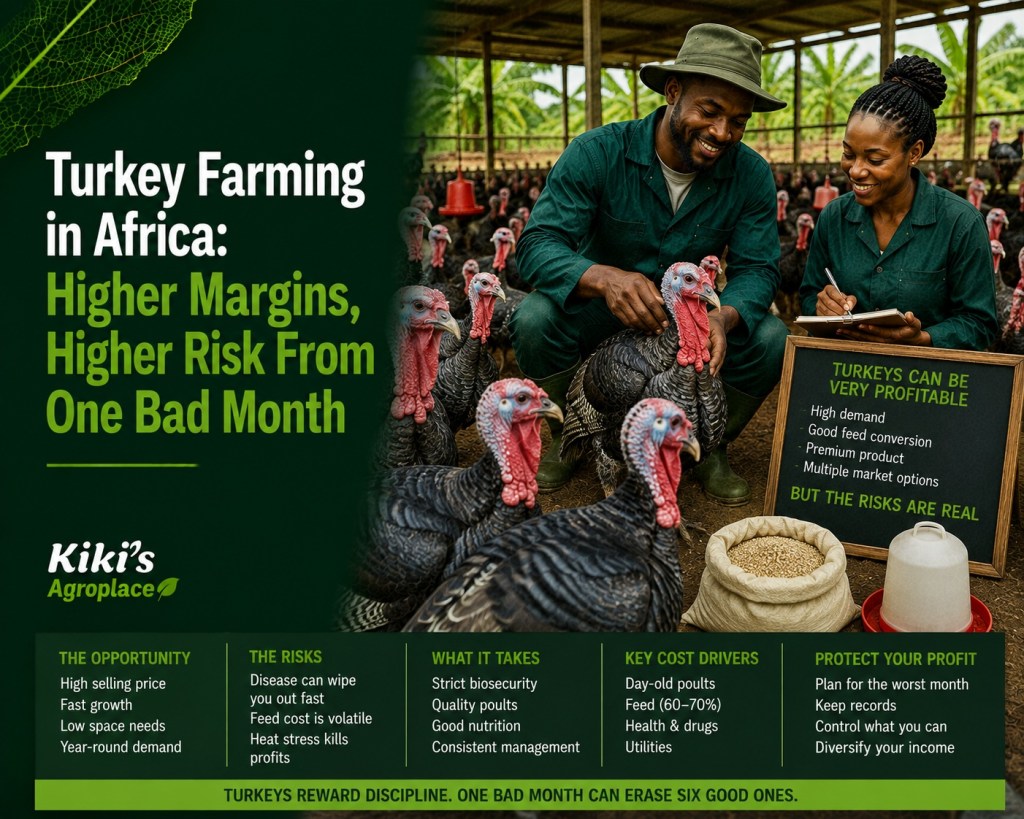 Turkeys raised for the festive Christmas market, illustrating seasonal turkey farming economics
